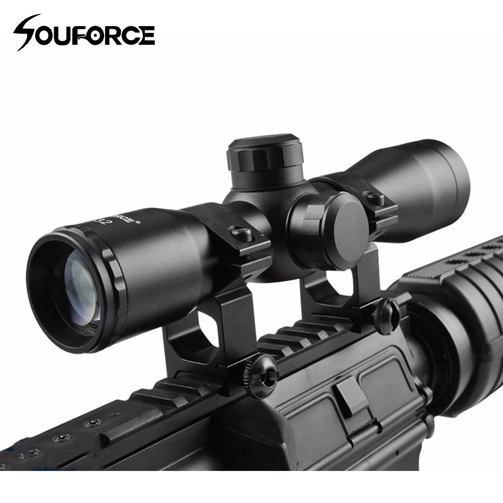 

Tactical 4X32 Compact Scope Reticle Hunting Riflescopes Cross-Hair Reticle Fits 20 mm Rail Mount for Hunting