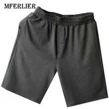 MFERLIER летние мужские короткие штаны плюс размер 5XL 6XL Талия 154 см Большие размеры Мужские шорты 4 цвета