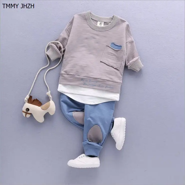 

2018 New Girls Boys Clothes Sets Long Sleeve Children Clothing For Kids Childrens Tracksuit Boys Sport Suits
