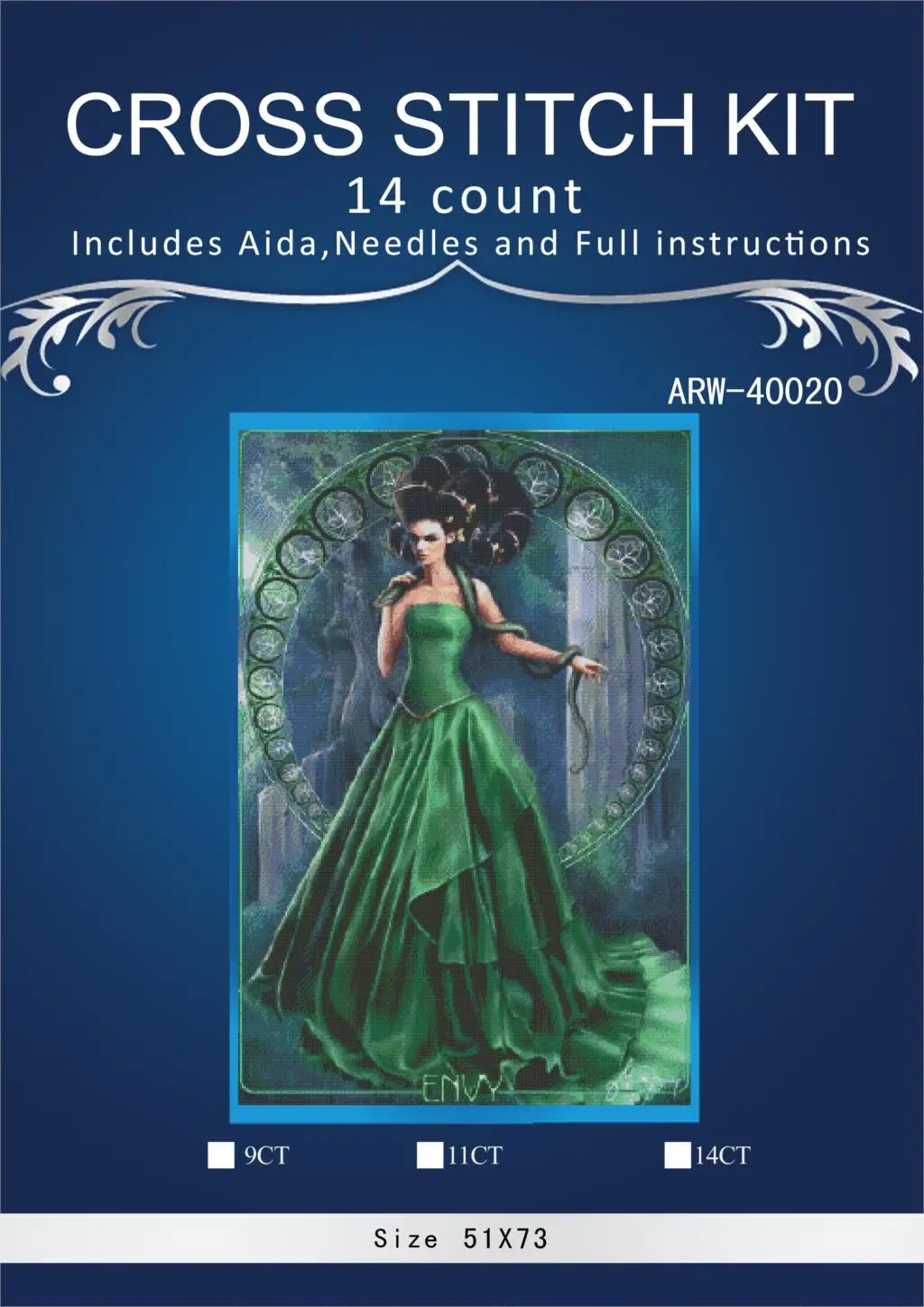 

Top Quality cross stitch kit envy seven deadly sins, 00% precision printing or counted canvas 43*60CM