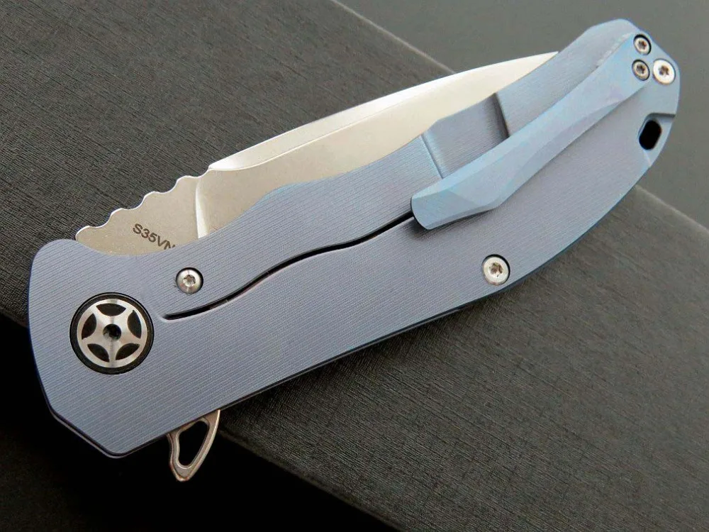 Высокое качество CH 3504 складной нож S35VN лезвие стальной карманный нож TC4 титановая ручка шарикоподшипник Походный нож