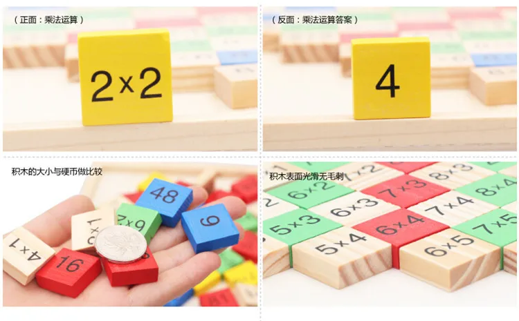 Деревянные развивающие Монтессори математические игрушки для детей дошкольного развития, счетная доска для детей, математические