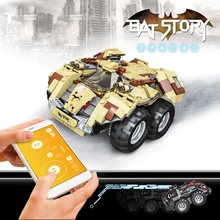 384pcs Movie Batman Series RC Batmobile Building Blocks Set Speed Champions Racing Car Model DIY Bricks Toys Controlled By APP 384pcs Movie Batman Series RC Batmobile Building Blocks Set Speed Champions Racing Car Model DIY Bricks Toys Controlled By APP