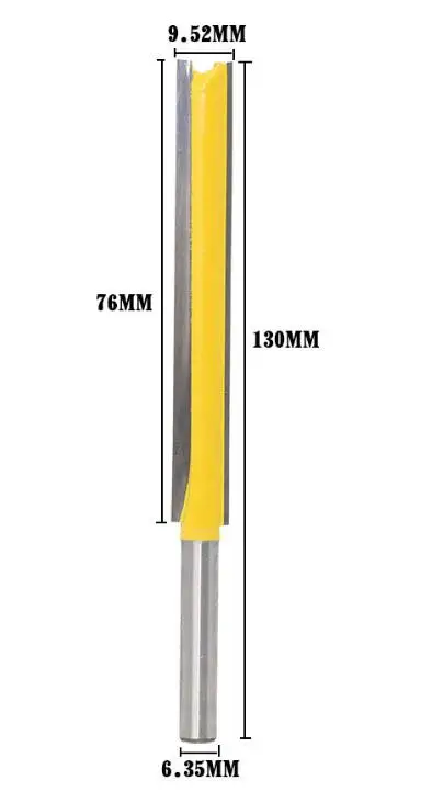 Одежда высшего качества 1 шт. 6,35 мм 1/" хвостовиком Удлиненные Прямые фреза ЧПУ твердосплавные машина нож деревянной Обрезка фрезы - Длина режущей кромки: NO 2