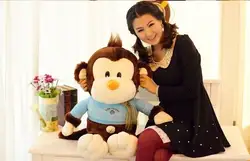 60 см прекрасная ткань обезьяна плюшевая игрушка обезьяна кукла подушка подарок на день рождения w6380