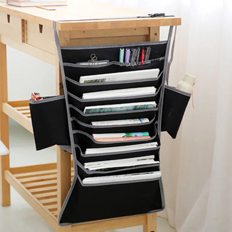 

Desk Artifact Student Hanging Book Bag Desk Storage Bag Multifunction Student Books Stand Rack Book Bags Storage Book Box Case