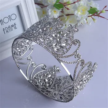 

CC Wedding Crown Big Crowns Luxury Shine CZ Stone Hair Accessories for Bridal Engagement High Quality Fashion Jewelry Gift HG160