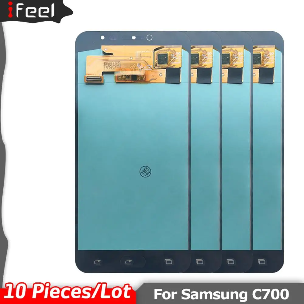 

10 Pieces/Lot 100% Tested LCD Display Touch Screen Digitizer For Samsung Galaxy C7 2016 C700 C7000 5.7'' Super AMOLED LCD