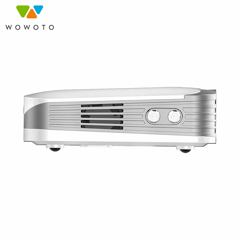 WOWOTO Projector Full HD 1080P Electric focuse Projector 3600Ansi LED Portable Projectors Touch the top cover for Home Cinema T8