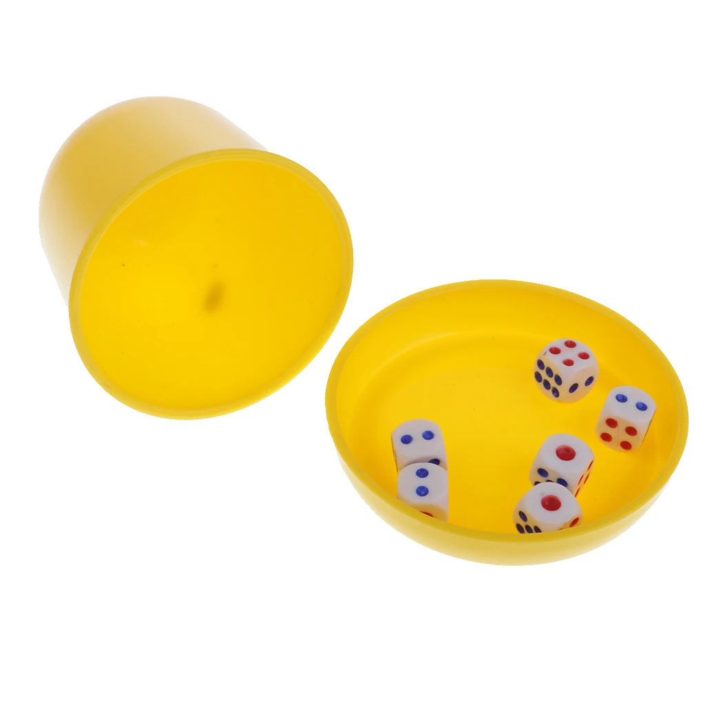 Dice Guessing Game Set Dice Cup Shaker with 6pcs Digital Dices for KTV Bar Pub Party Gambling Casino Poker Dice Game Accessories