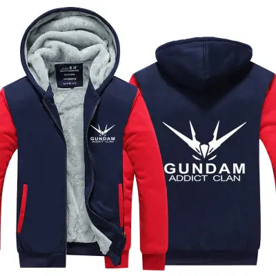 Новые зимние куртки световой пальто с узорами Gundam Толстовка игры с капюшоном толстые молнии Для мужчин кардиган кофты CM399 - Цвет: 6