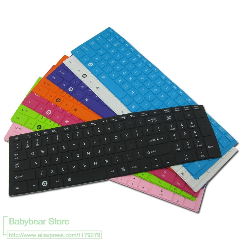 Клавиатура ноутбука силиконовый 15,6 клавиатура кожного покрова протектор для Toshiba Satellite C850D C50-A C50 L50 L850 L855 C855 C875 L855 L875 M50-A