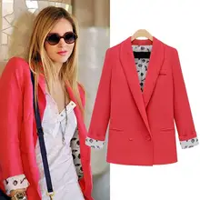 Новинка весна осень пиджак женский свободный Блейзер женский с длинным рукавом Boyfriend Feminino куртки размера плюс