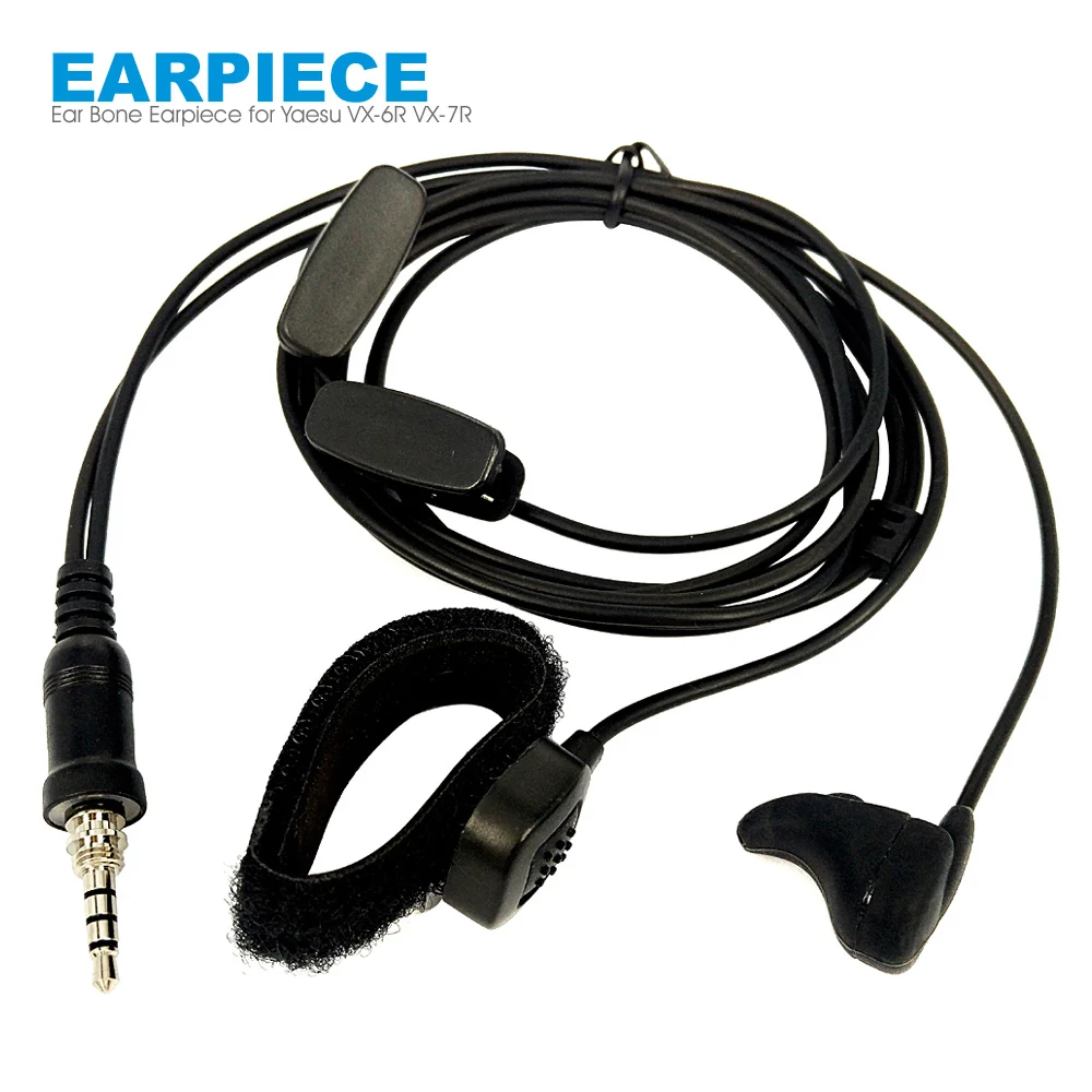 

Vibrate Ear Bone Earpiece Speaker Mic 2 in 1 Finger PTT Headset For Yaesu Vertex VX-6R VX-7R FT-270 FT-270R VX-170 Walkie Talkie