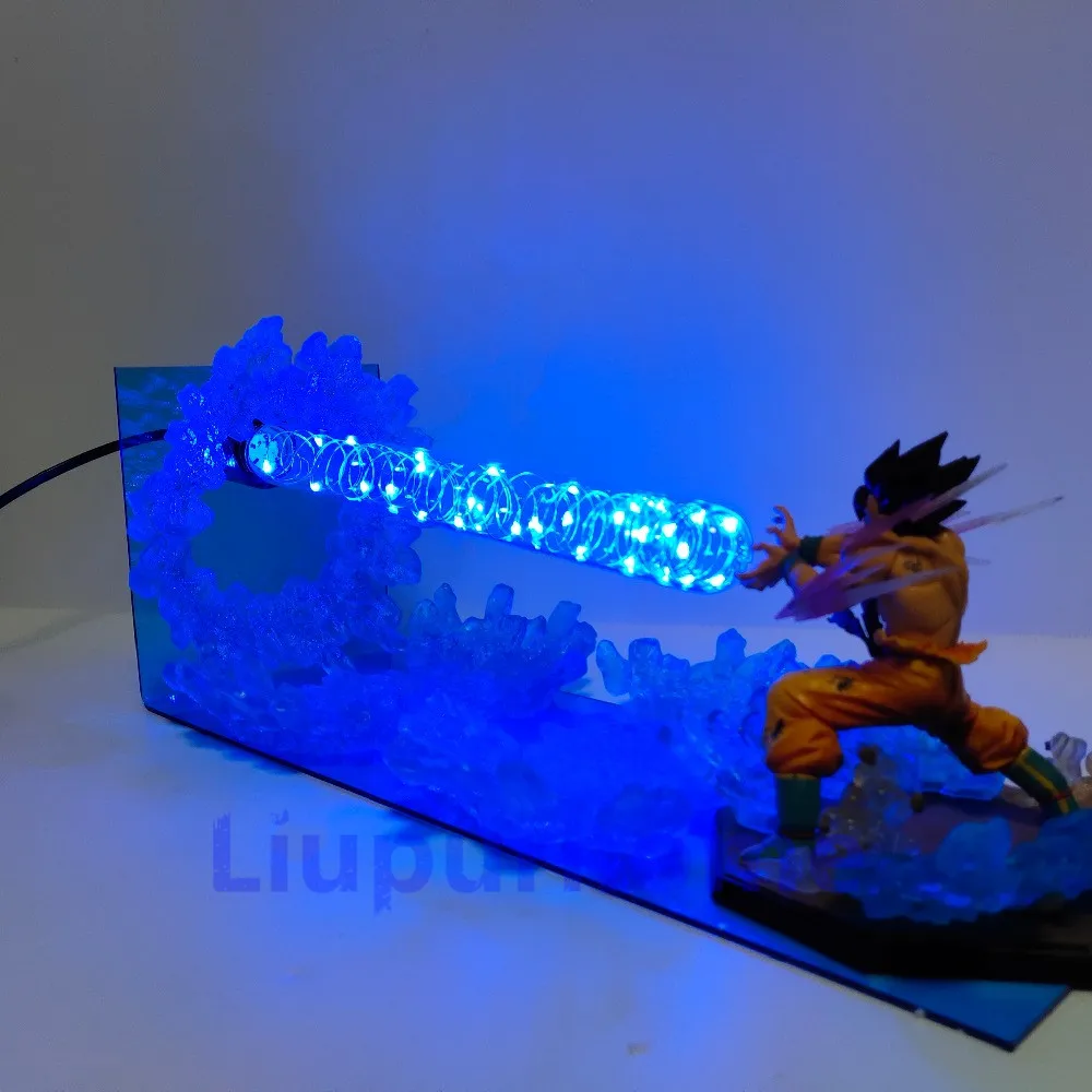 Dragon Ball лампы Son Goku kamehameha сцены Lampara «Жемчуг дракона» с рисунком из аниме «Драконий жемчуг зет» светодиодный Электрический Ночной светильник Настольная лампа Сон Гоку Luminaria игрушки