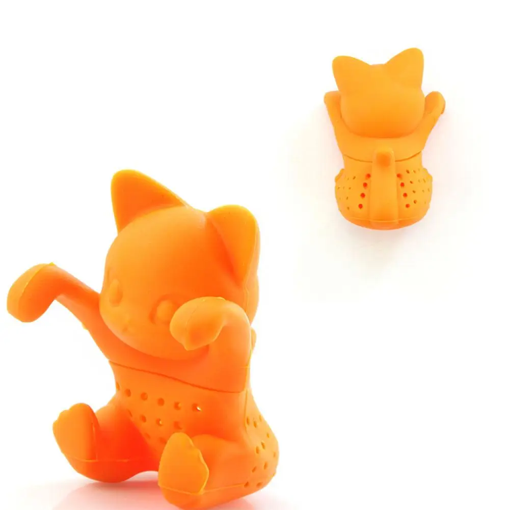 

Cute Silicone Cat Tea Infuser Tea Filter Diffuser Reusable Tea Strainer Spice Loose Tea Leaf Herbal Tool -25