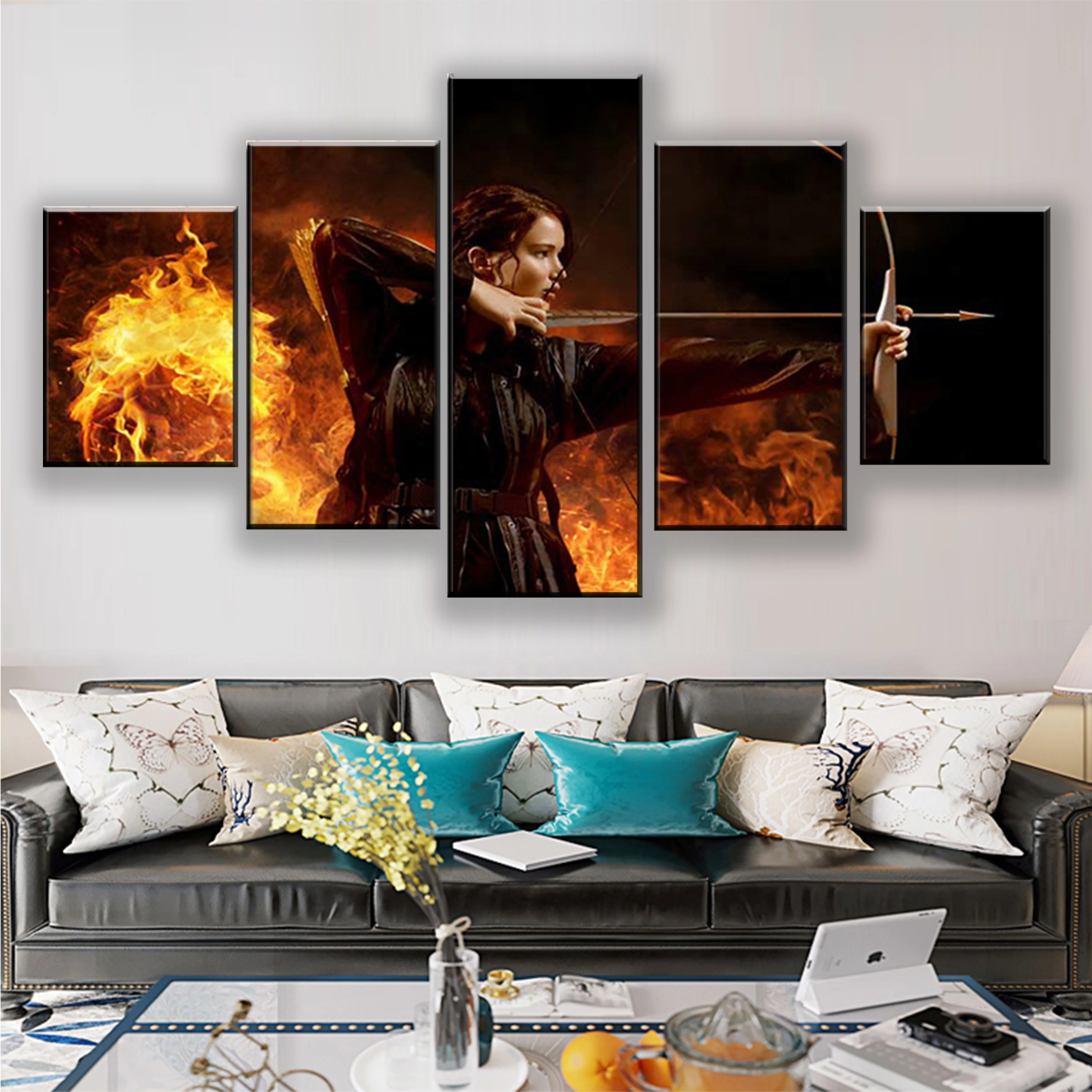 

Wall Art Canvas Painting 5 Pcs Prints and Posters Home Framework Decor Artwork The Hunger Games Wall Pictures for Living Room