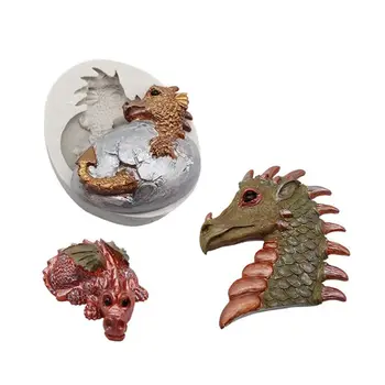 

Easter Dinosaurs Egg Fondant Silicone Mold DIY Bake Chocolate Resin Jewelry Mold