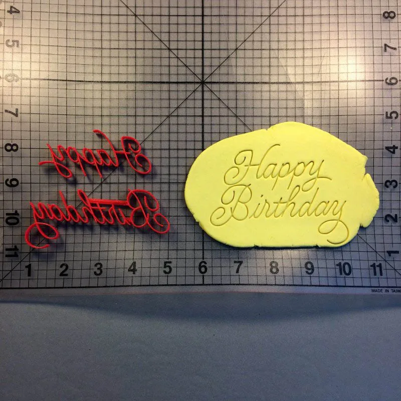 Свечи в форме букв шрифт печенья набор форм для фондана форма для кекса формы индивидуальный заказ 3D печатных Кухня аксессуары нож для разрезания торта - Цвет: birthday2 3inchN8051