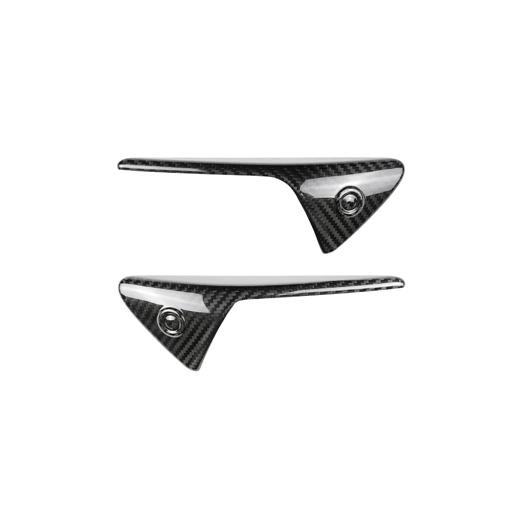 

2Pcs 16*5.5*3mm Dry Carbon Fiber Side Camera Cover Turn Signal Autopilot For Tesla Model 3 2017 2018 2019