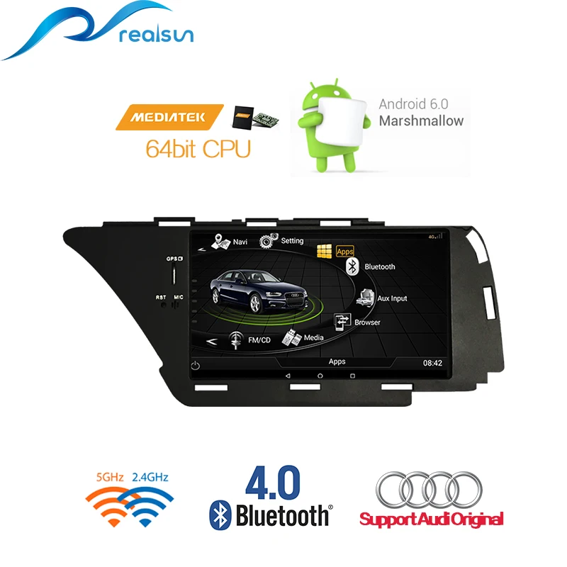 Realsun 7 дюймов Audi A4 B8 A5 S4 S5 Q5 концертный MMI 3g ram 32G rom Восьмиядерный Android 7,0 система 4G сетевая Автомобильная gps навигация