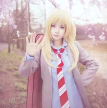 Anime Adult Women Your lie in April Cosplay Costume Kaori Miyazono School Uniform FulL Set ( Jacket + Shirt + Skirt + Tie )