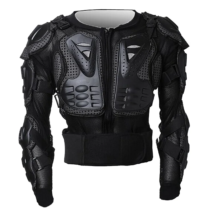 WOSAWE Professional Защитная куртка мотоциклиста куртка защитный Мотокросс Off-Road позвоночника Грудь протектор передач Задняя поддержка - Цвет: Черный