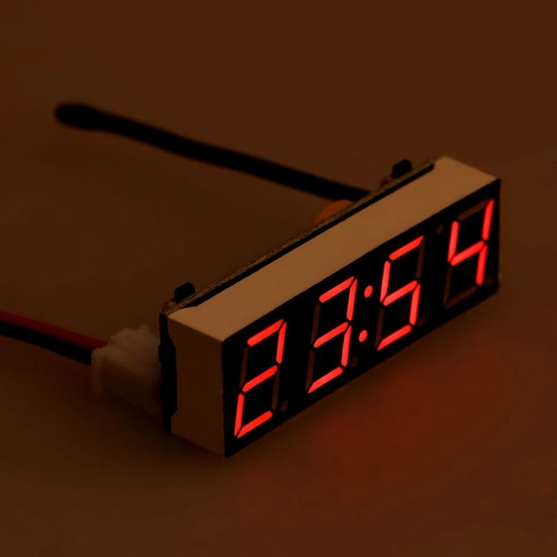 

Digital Car LED Electronic Clock Time Temperature Voltage 3 in 1 Meter 12V 5-20V