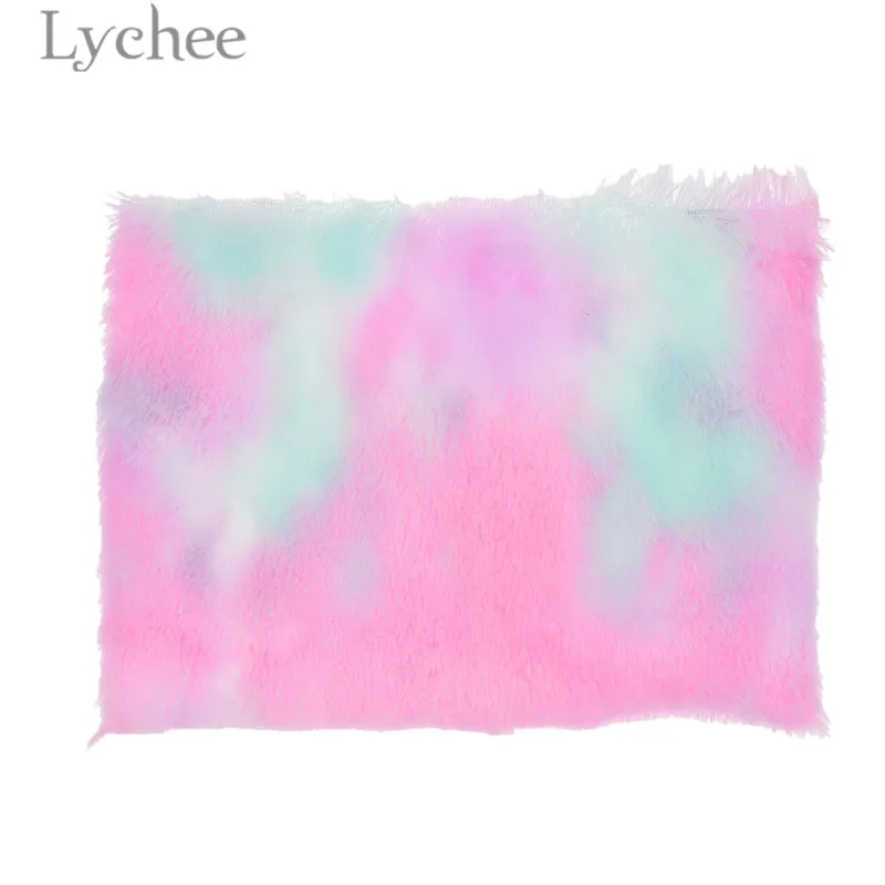 Lychee Life 21x29 см А4 Радужная меховая ткань высокого качества Флокированный мех Синтетическая Кожа DIY швейный материал для волос аксессуары - Цвет: 2