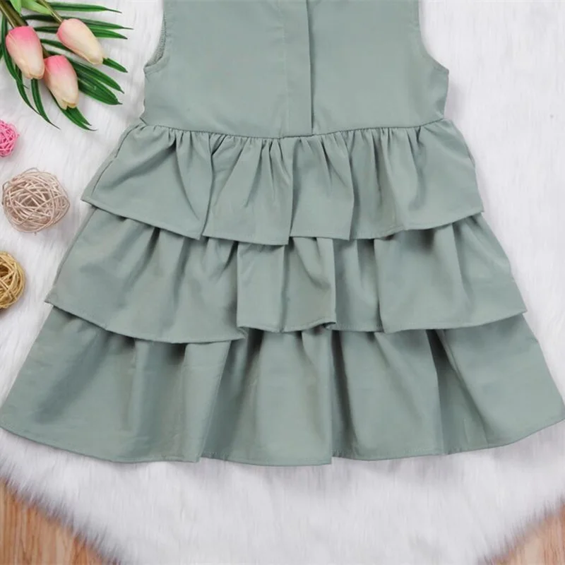 10 Toddler Kids Baby Girls Clothes Baby Princess Dress Party Tutu Layer Mini Sleeveless Cake Dresss Vestido Menina