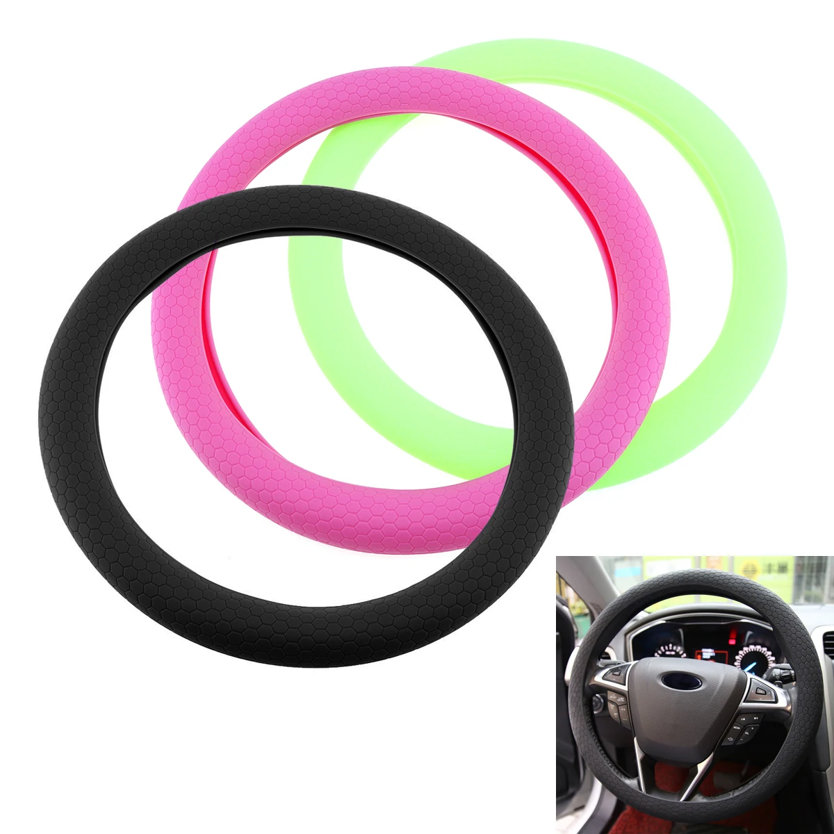 38CM Leather Car Steering Wheel Cover Soft Anti-Slip Car Steering Cover steering-wheel cubre funda volante stuurhoes coprivolant 38CM Leather Car Steering Wheel Cover Soft Anti-Slip Car Steering Cover steering-wheel cubre funda volante stuurhoes coprivolant