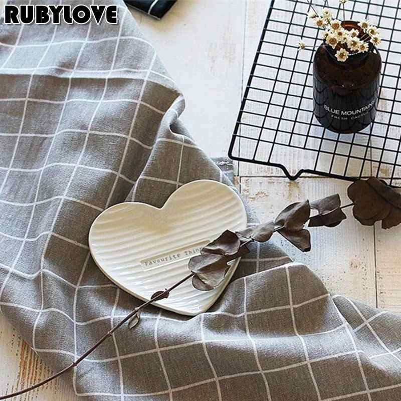 اكسسوارات المطبخ القطن القماش الشمال Ins زكا أسود أبيض بسيط الهندسة الحصير منصات طاولة طعام المفارش 40*50 سنتيمتر SBY8059