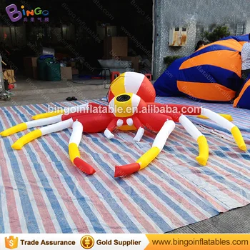 

Free shipping 3 meters inflatable scary spider model for Halloween party hot sale blow up vivid colorful spider balloon for show