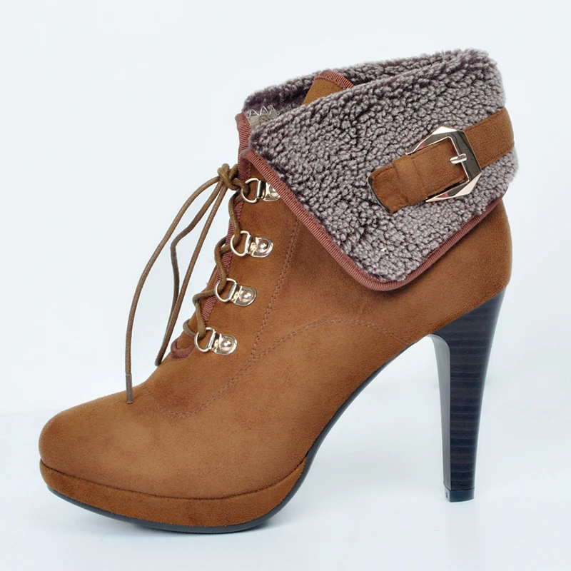 Yifsion/женские зимние ботильоны, пикантные ботинки на высоком квадратном каблуке, красивые Клубные женские туфли с круглым носком, 4 цвета