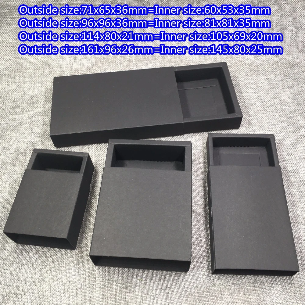 50pcs Kraft Gift Packing Boxes Blank Paper Drawer Box DIY Storage Boxes for Handmade SoapGiftsCraftsJewelryCandyCakeRose