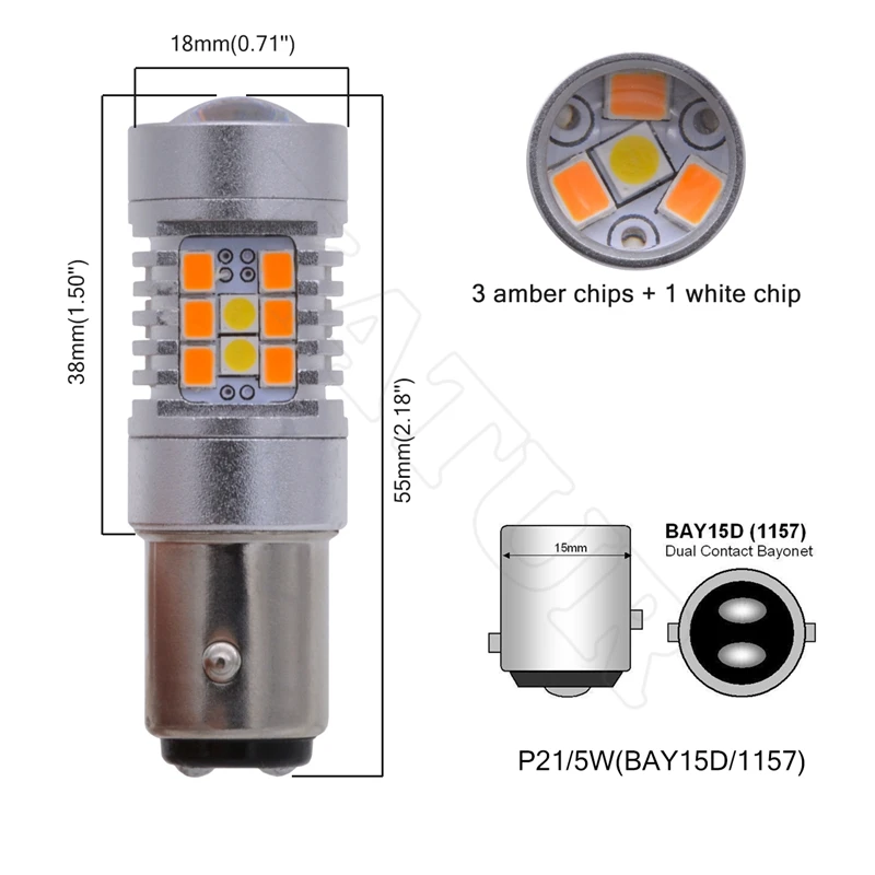 2 шт. 1157/BAY15D 3157 7443 Светодиодные лампы стоп сигнал поворота светильник очень яркий Янтарный/белый двойной цвет переключатель с объективом