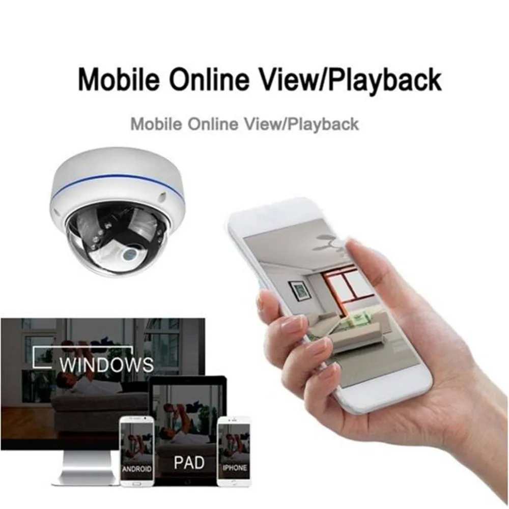 1080P Обнаружение движения инфракрасное ночное видение беспроводная WiFi купольная