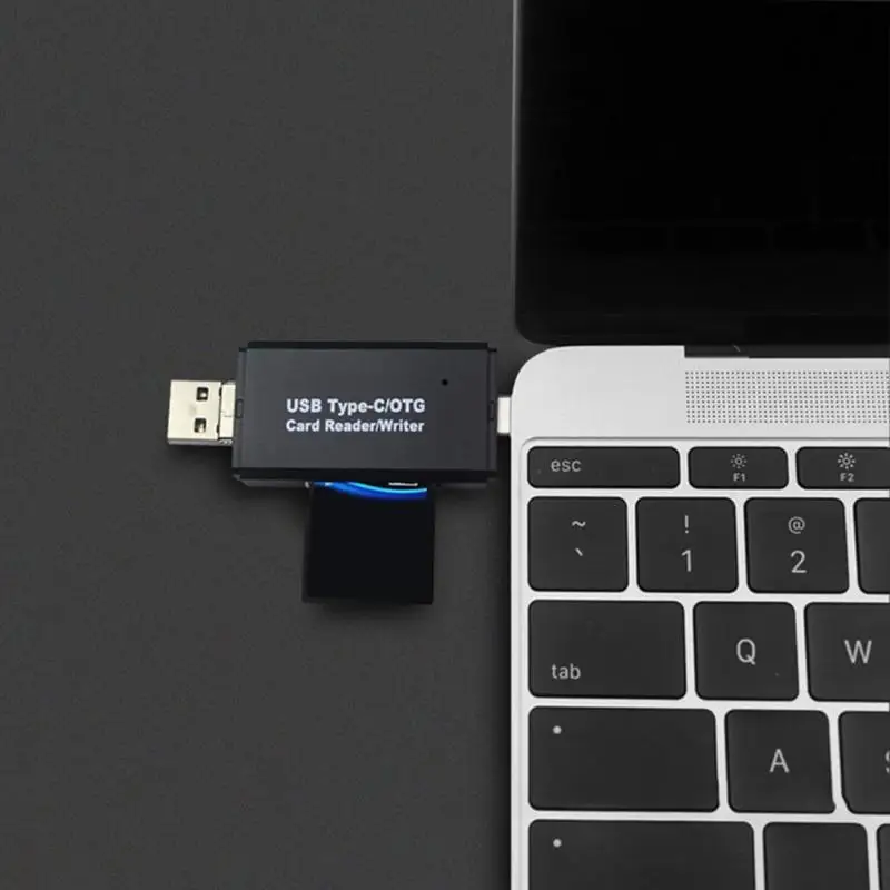 Тип C кабель+ кабель Micro USB+ кабель USB 3 в 1 USB OTG кард-ридер с высоким уровнем Скорость USB2.0 устройство чтения карт памяти для Android компьютерные аксессуары