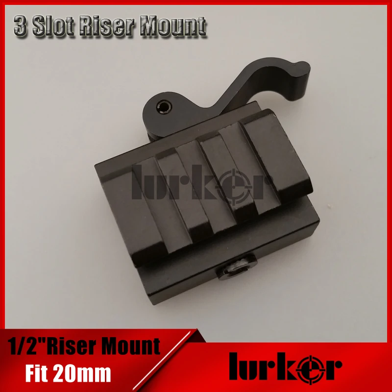 

Tactical Airsoft 1/2" Half Inch Mini Riser Block Mount For Picatinny Rails With Quick Detach QD Cam Lever Lock For Hunting