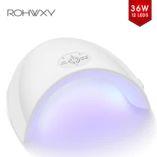 ROHWXY 36 Вт светильник для ногтей УФ-лампа с умным датчиком Таймер Сушилка для ногтей инструмент для маникюра отверждение Гель-лак светодиодная УФ-лампа для ногтей