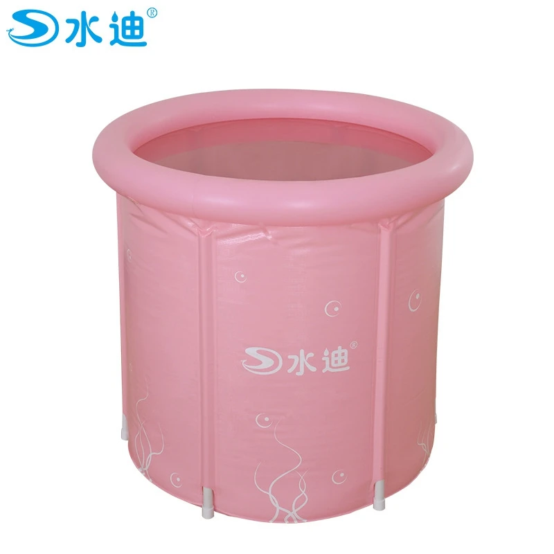 

Inflatable Pool Adult 2 color option frame pipe PVC folding inner net Portable warm keeping bath barrel bathtub 70x70cm