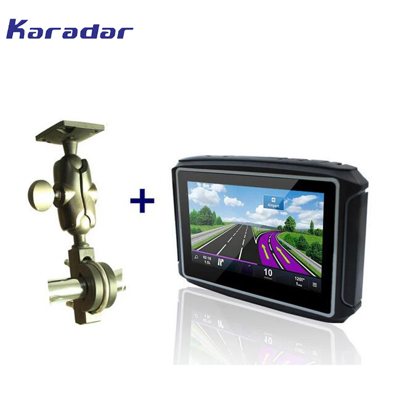 

4.3 inch waterproof IPX7 motorcycle gps navigation /gps moto /motor gps navigator with new bracket