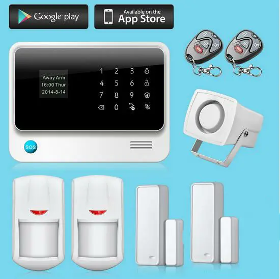 Freeship Wireless Wifi GSM Alarm System Touch Screen Alarm IOS Android APP Alarm Wireless Alarm Alarmas Casas