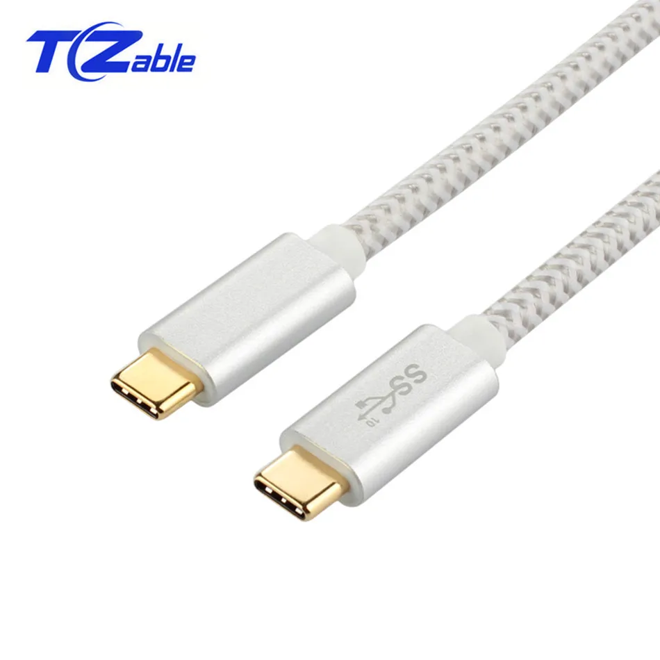 

USB Type C to USB Type C Cable for Samsung Galaxy S9 Plus Quick Charge Cable for Type-C Devices White 1 Meter Gold Plated
