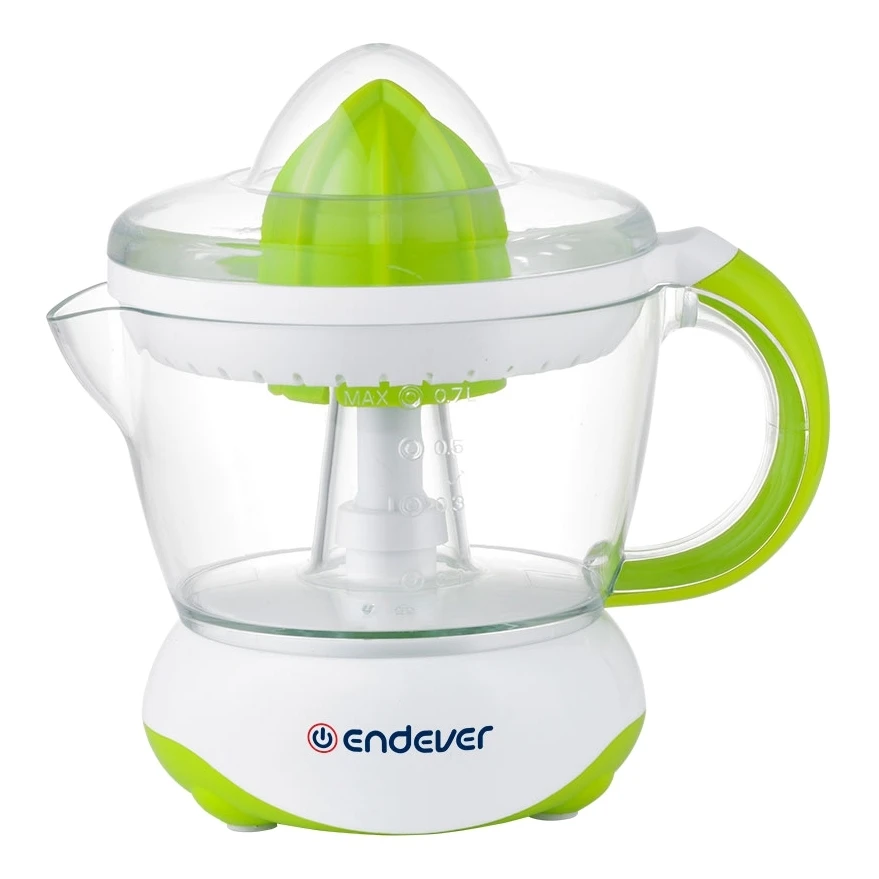 Соковыжималка электрическая Endever Sigma-66 (Мощность 40 Вт, для цитрусовых, резервуар для сока 700 мл, вращение в обе стороны, корпус из BIO-пластика)