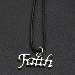 Индивидуальное первоначальное ожерелье вера Кулон Кожаное ожерелье Модные украшения для женщин подарок подруге