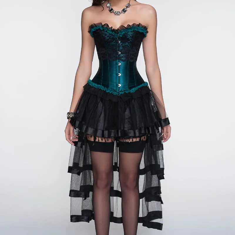 Strapless floral lace bustier dress Strapless floral lace bustier dress