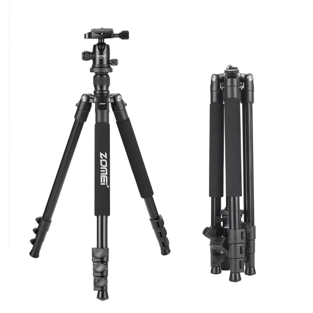 

Zomei Q555 Lightweight Alluminum Alloy Camera Tripod with 360 Degree Ball Head + 1/4" Quick Release Plate For DSLR And Camcorder