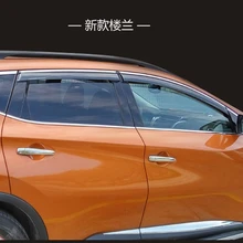 Para Nissan Murano 2015 2016 Plástico ABS Viseira Janela de Ventilação sombra Chuva Sol Guarda Vento Defletores Toldos Abrigos Covers Guarnição 4 Pcs