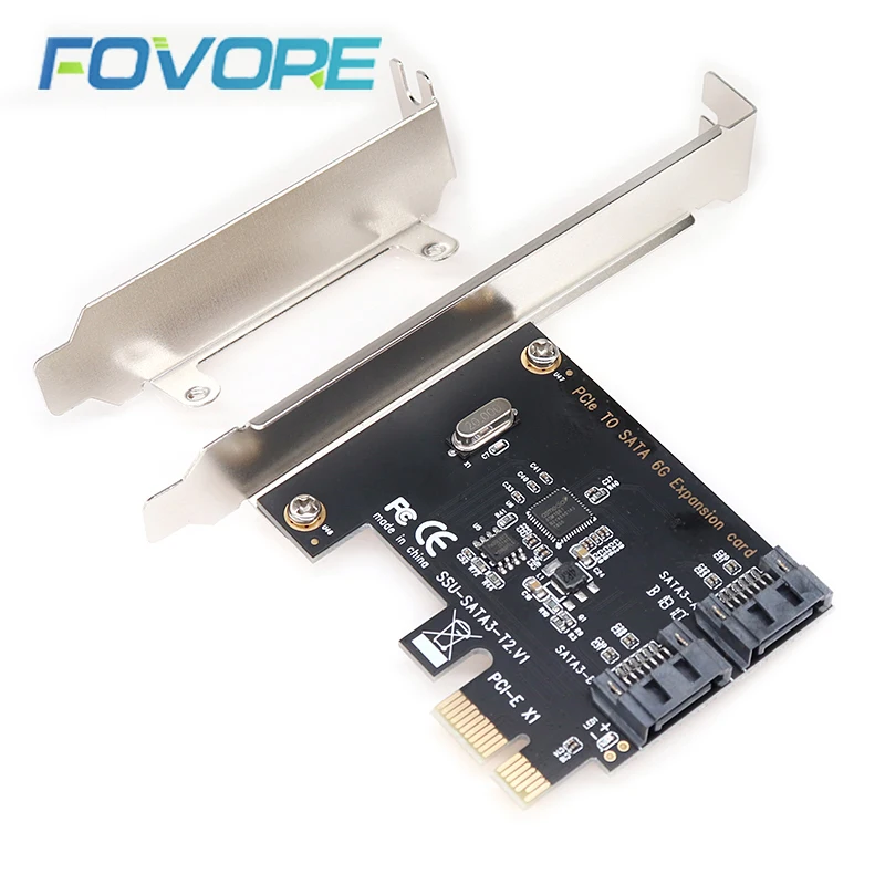 Удлинительная карта PCI E Express для SATA 3 0 с кронштейном 2 порта III 6 Гбит/с